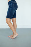 Brandi Bermudas | Dark Wash Light Distress