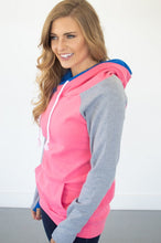 Load image into Gallery viewer, Passion Pink Color Block Hoodie
