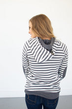 Load image into Gallery viewer, Charcoal Striped Hoodie
