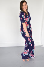 Load image into Gallery viewer, Navy Floral Maxi with Nursing Option

