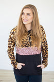 Leopard and Glitz Half Zip