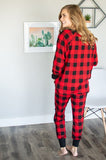 Red and Black Buffalo Plaid Lounge Set