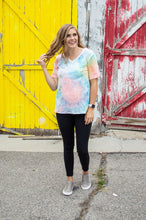 Load image into Gallery viewer, In your Dreams V-Neck Tee | Seaside Tie Dye
