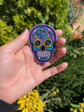 Small Sugar Skull Iron on Patch | 4 Colors