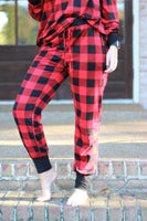 Red and Black Buffalo Plaid Lounge Set