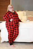 Red and Black Buffalo Plaid Lounge Set