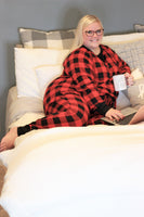 Red and Black Buffalo Plaid Lounge Set