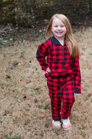 Buffalo Plaid and Polka Joggers- Now available in Kids!