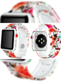 Silicone Rubber Watchbands - For Apple iWatch Series 1/2/3