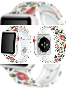 Silicone Rubber Watchbands - For Apple iWatch Series 1/2/3