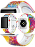 Silicone Rubber Watchbands - For Apple iWatch Series 1/2/3