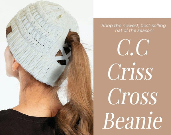 C.C. Criss Cross Ponytail Beanies CCB-1