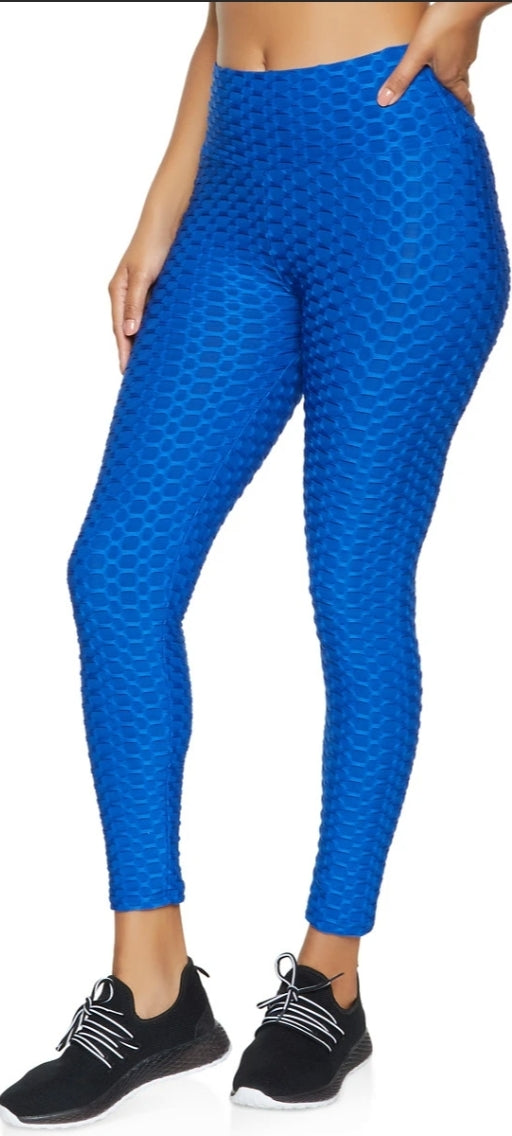 Royal Blue Tik Tok Honeycomb Leggings