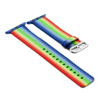 Apple 42mm Nylon Rainbow Smartwatch Band/ Strap