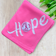 Load image into Gallery viewer, Breast Cancer Awareness Hybrid throw blanket
